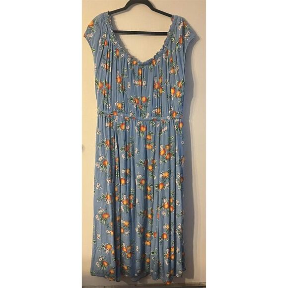Torrid 3 Plus Size Floral Maxi Textured Woven Double Slit Dress 3x 22 24 - Picture 5 of 9